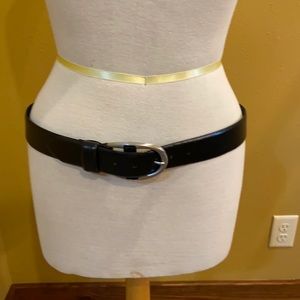 Talbots Black Leather Belt